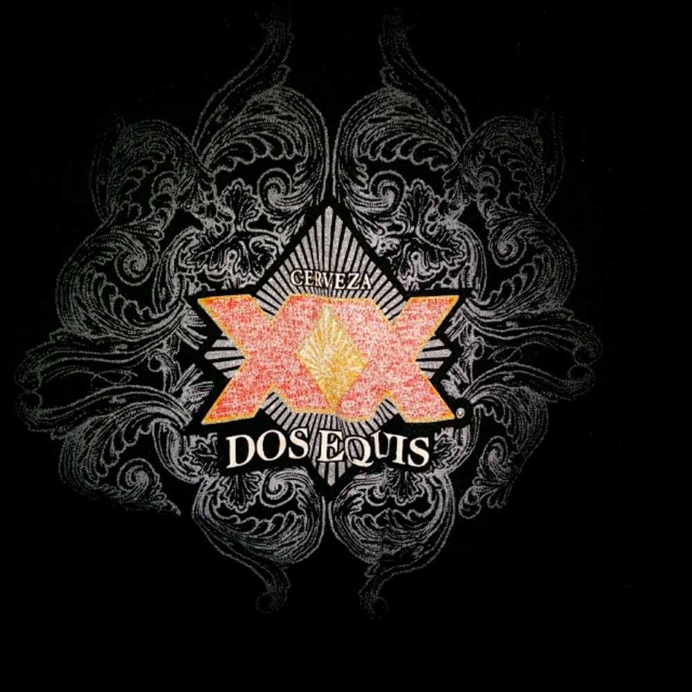Men's Large Black Dos Equis Teeshirt. Dos Equis